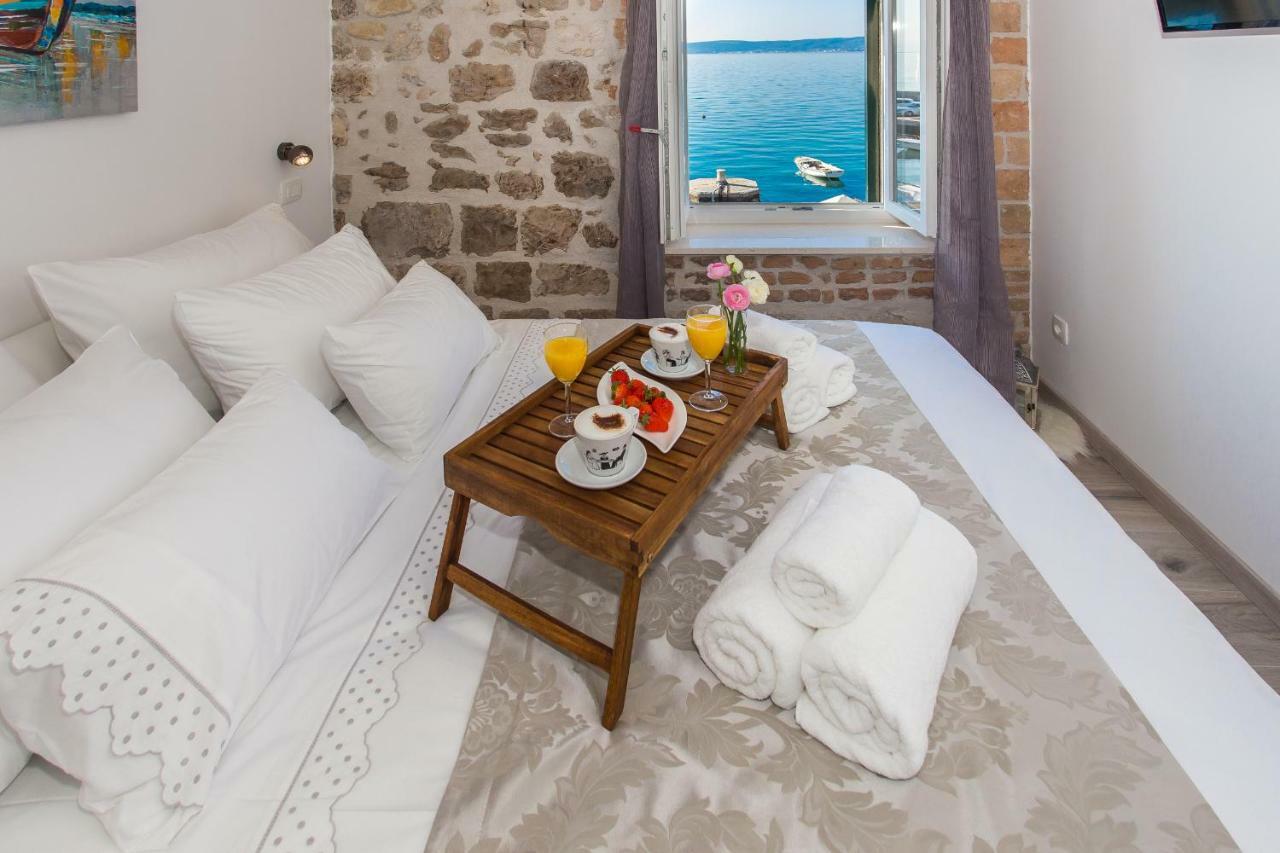 Seafront In Historical Cippico Castle Kastela